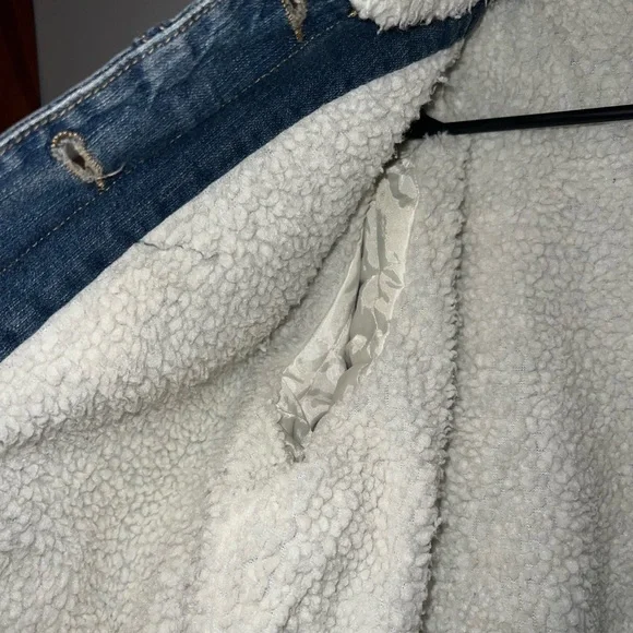 NWT Lucky Brand Fleece Lined Denim Jacket - Picture 4 of 8